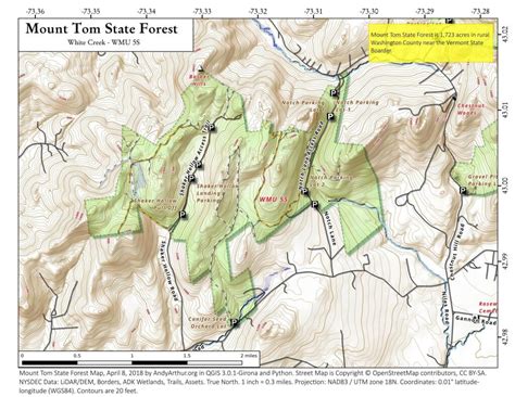 Map Mount Tom State Forest Andy Arthur Org