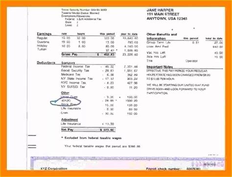 Adp Paycheck Stub Template Free Of 9 Adp Pay Stub Template Free | Heritagechristiancollege