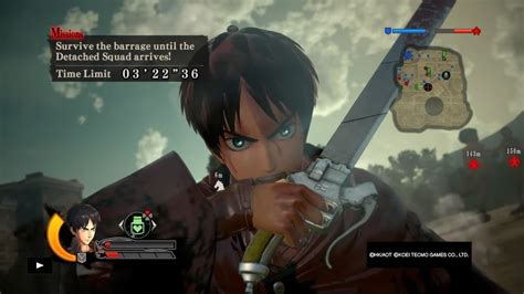 Attack On Titan Wings Of Freedom Eren Gameplay Max Level Youtube