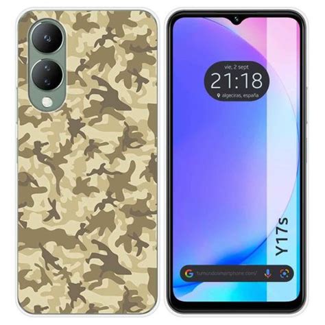 Funda Silicona Para Vivo Y S Dise O Sand Camuflaje Dibujos Con Ofertas