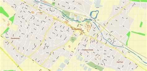 Hemel Hempstead Uk Pdf Vector Map City Plan High Detailed Street Map