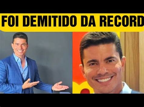 WAGNER MONTES FILHO É DEMITIDO DA RECORD TV YouTube