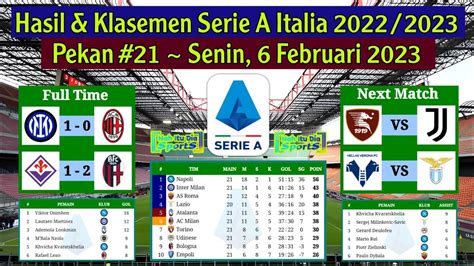 Hasil Liga Italia Tadi Malam Inter Milan Vs Ac Milan Klasemen Serie