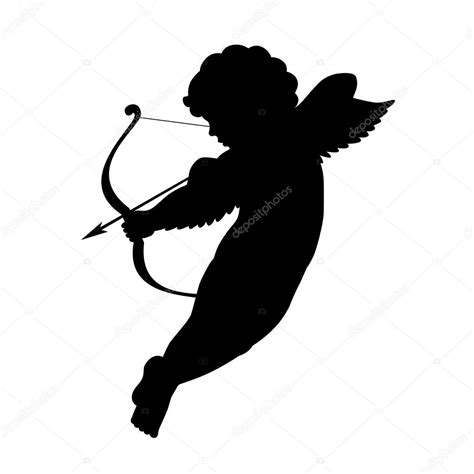 Cute Cupid Silhouette — Stock Vector © Spoorloos 40442137