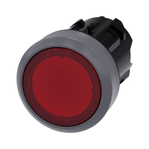 Boton Pulsador Iluminado Rojo Mm Plastico Anillo Metalicomaterial Y