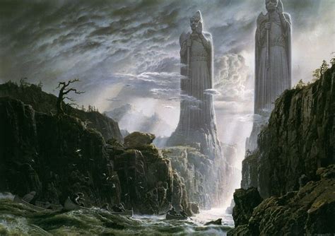 The Pillars Of The Kings By Ted Nasmith Lord Of The Rings Middle