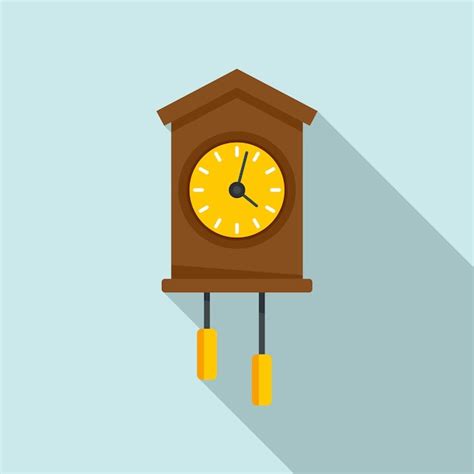 Premium Vector Swiss Wall Clock Icon Flat Illustration Of Swiss Wall