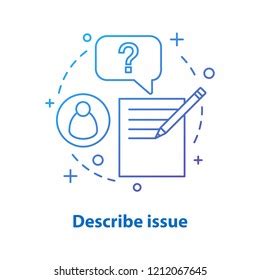 Describe Issue Concept Icon Faq Service Stock Vector Royalty Free