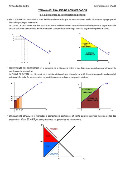 Tema 6 Tema 1 Microeconomía Ainhoa Cartón Castro Microeconomía 1º