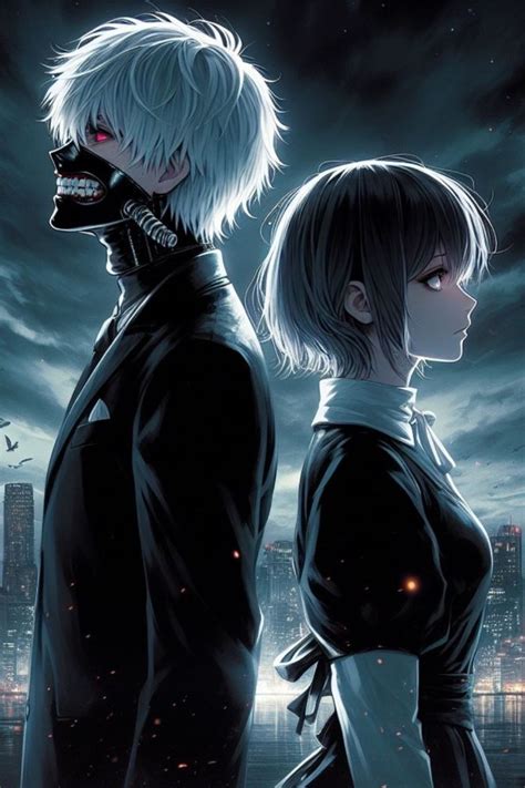 Ken Kaneki Touka Kirishima Nel Arte Delle Anime Personaggi Arte