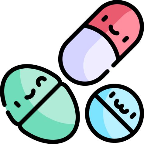 Pills Kawaii Lineal Color Icon