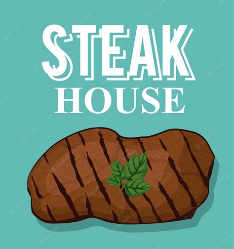 Premium Vector Steak House Concept With Meat Design