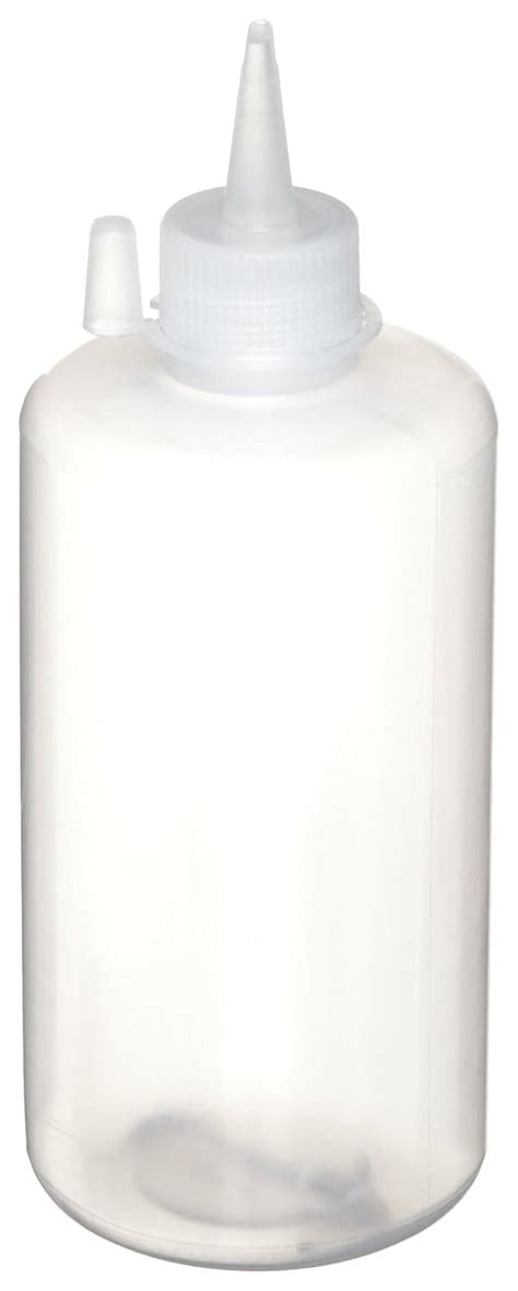 Azlon 524185 0250 250mL LDPE Lab Dropper Bottle With Attached Cap