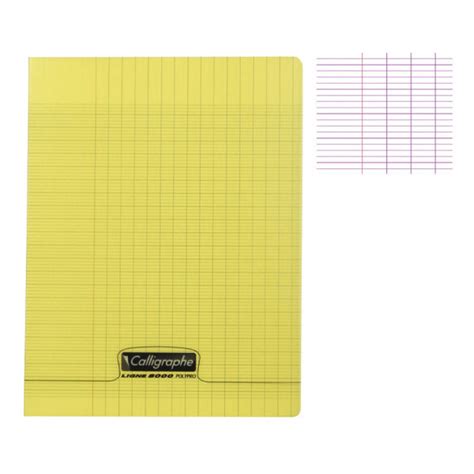 Cahier Polypro X P Grands Carreaux Seyes Orange Calligraphe Pas