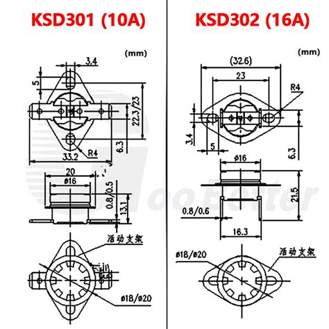 Ksd Ksd N O N C Thermostat Temperature Thermal Control Switch