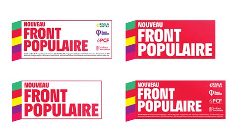 nouveau front populaire ein gelb gruen magenta lila roter kompromiss