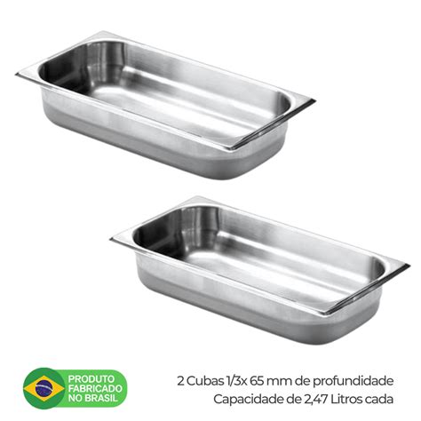 Kit Cubas Gastron Micas Gn X Mm Profundidade Em A O Inox