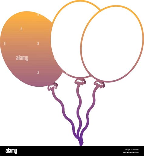 Decorative Balloons Over White Background Vector Illustration Stock