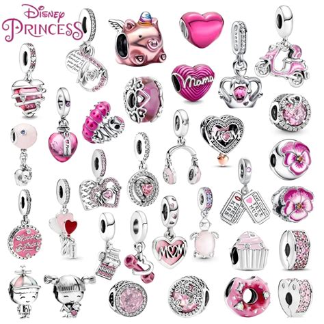 New Silver Plating Pink Original Charm Love Potion Murano