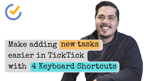 Make Adding New Tasks Easier In Ticktick With Keyboard Shortcuts