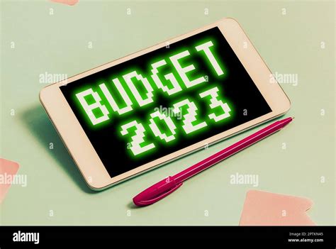 Conceptual Display Budget 2023 Word For Estimate Of Income And