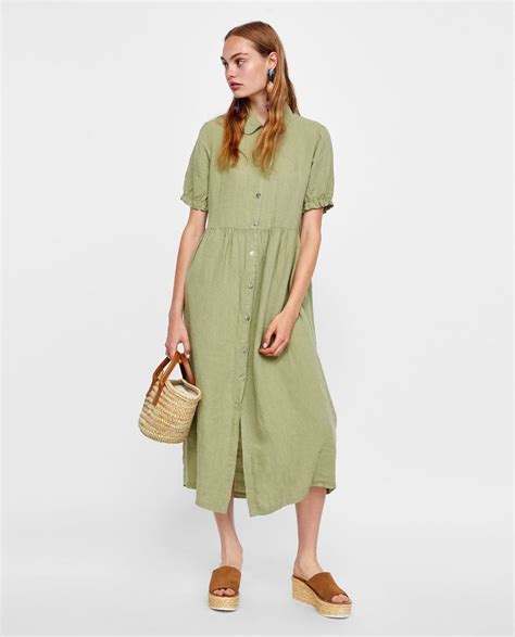 Linen Shirt Dress Zara Gearldine Woo