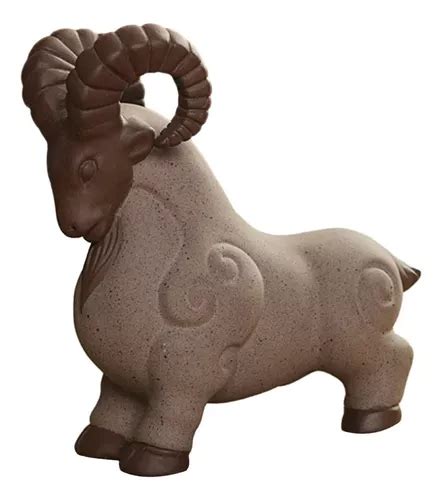 Cer Mica Arcilla Mini Cabra Escultura T Mascota Chivo Cuotas Sin Inter S