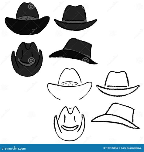 Cowboy Hat Front Silhouette