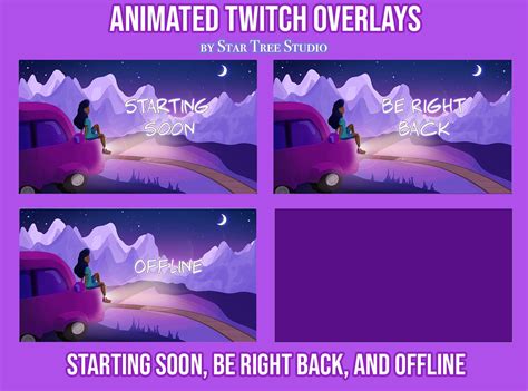 Animated Twitch Overlay Starting Soonbe Right Backoffline Etsy