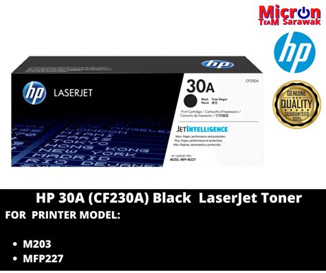 HP 30A CF230A Black Original LaserJet Toner Cartridge HP LaserJet