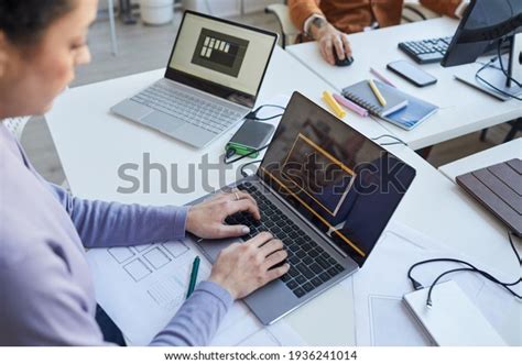 Female Programmer Using Laptop Stock Photo Edit Now 1936241014