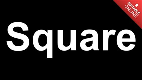 Square Normale Su Sfondo Nero Generatore Di Effetti Di Testo