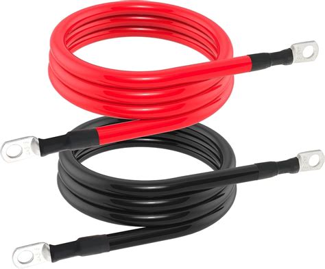 4 Awg Battery Cable 4awg Gauge Pure Copper Battery Inverter Cables With 38 In Power Inverters