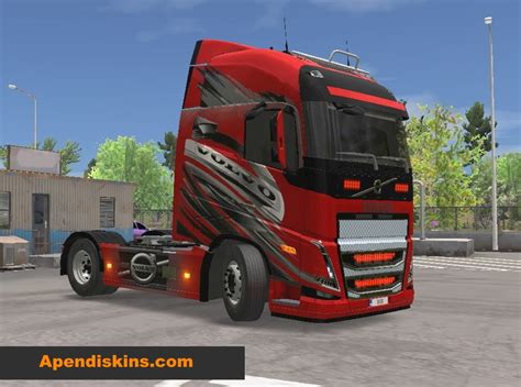 VOLVO FH 2021 Skin Metalic Red Skins Truck Simulator Ultimate Apendi