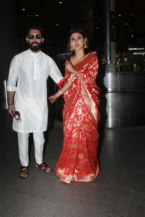 Mouni Roy And Suraj Nambiar Make First Public Appearance At Mumbai