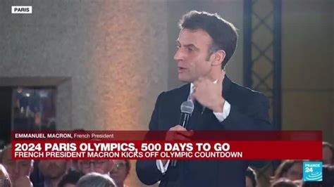 2024 Paris Olympics French President Macron Kicks Off 500 Day