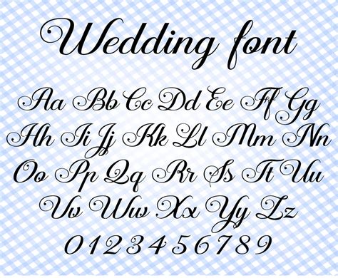 Wedding Font Svg Cursive Font Svg Calligraphy Font Svg Cursive Etsy