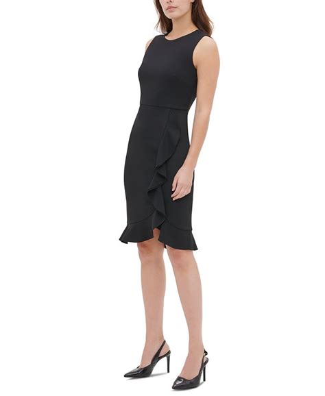 Calvin Klein Ruffled Sheath Dress Macys