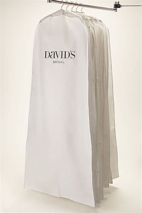 White Side Zip Garment Bag Davids Bridal Dress Garment Bags