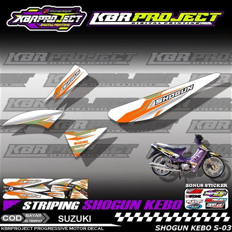 Shogun Kebo Stiker Motor Keren Stiker Striping Shogun Kebo Lis Variasi