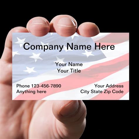 American Flag Design Business Card | Zazzle | Business design, Cleaning ...