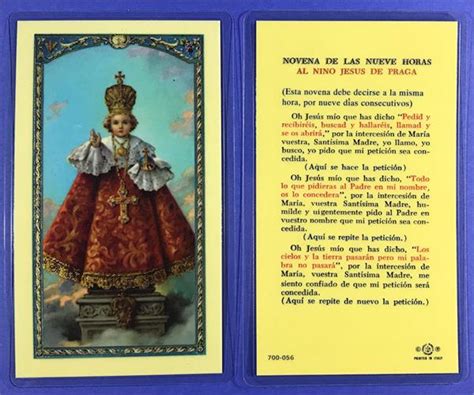 Novena De Las Nueve Horas Al Nino Jesus De Praga Spanish Laminated Holy