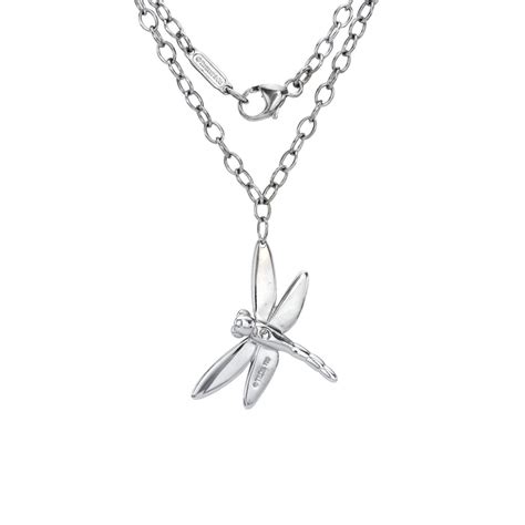 Tiffany & Co. Dragonfly Diamond Necklace White Gold – WatchGuys