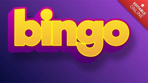 Bingo D Videogioco Giallo Viola Generatore Di Effetti Di Testo