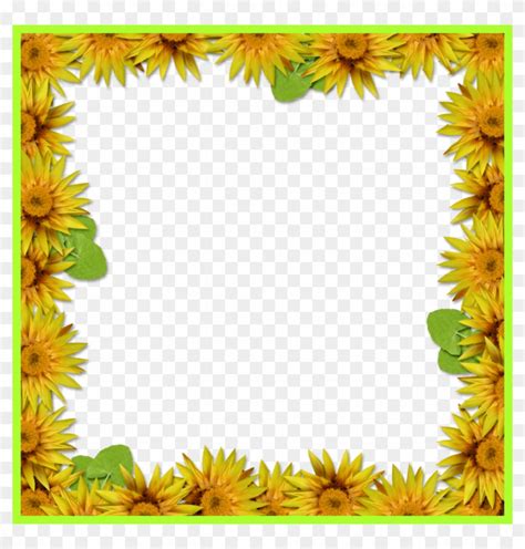 Sun Flower Sunflower Frame Png Incredible Bie Arrow Sunflower Border