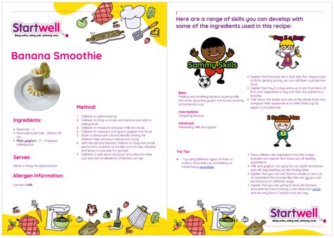 Spotlight Recipe: Banana Smoothie - Startwell_2020