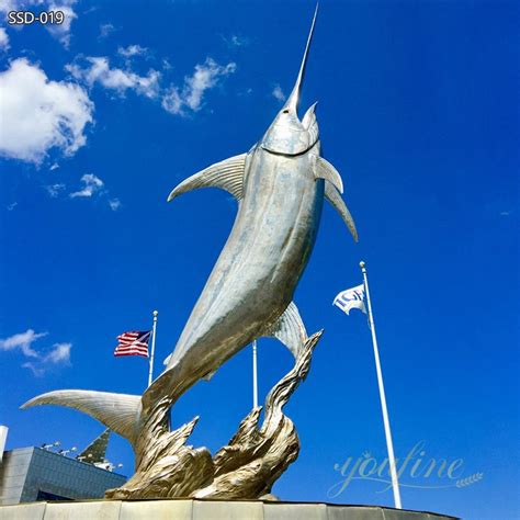 Giant Modern Stainless Steel Marlin Sculpture Supplier