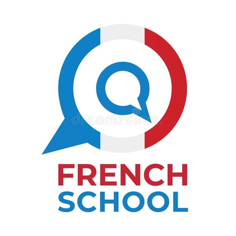 Logotipo Vectorial De La Escuela De Lengua Francesa Ilustración del