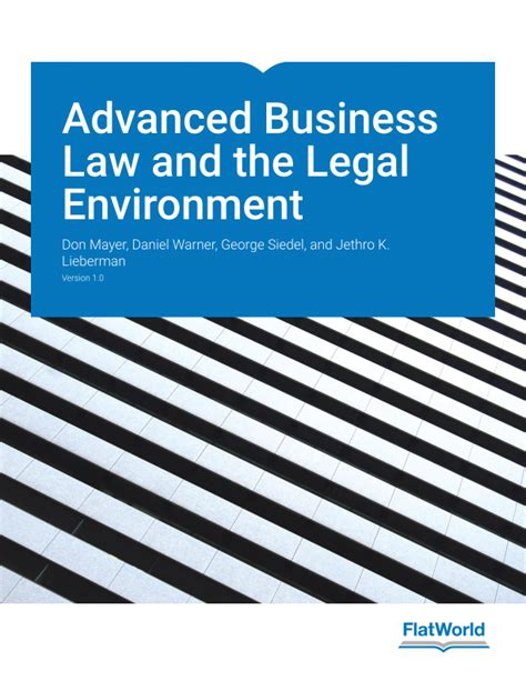 Required Reading Advanced Business Law And The Legal Environment V1 0