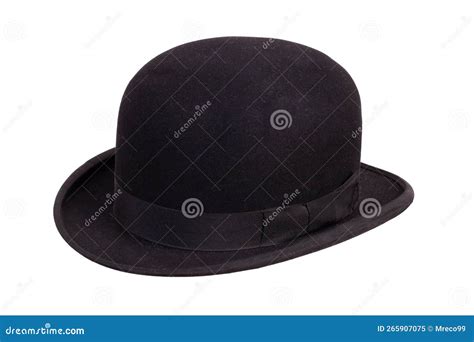 Black Bowler Hat Angled View Isolated Stock Image - Image of clothing ...